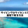 ダイビングのライセンス取得